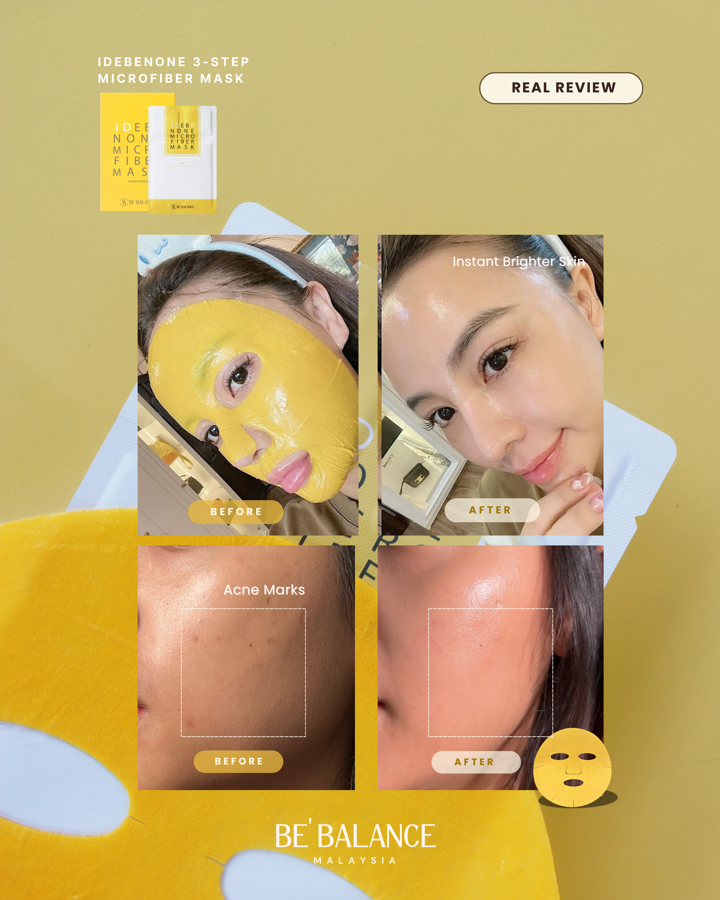 2 Boxes 3-Step Microfiber Sheet Mask (Yi Wen Group Buy) - Be Balance Malaysia