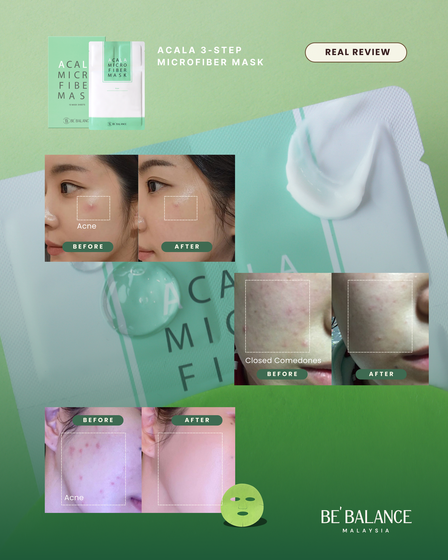 2 Boxes 3-Step Microfiber Sheet Mask (Yi Wen Group Buy) - Be Balance Malaysia