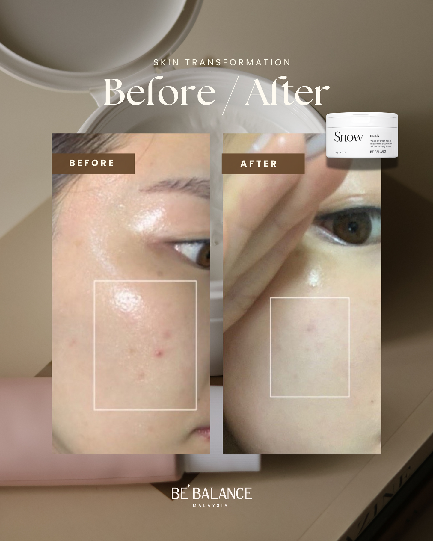 Snow Cream Mask x 2 Boxes (Yi Wen Group Buy) - Be Balance Malaysia