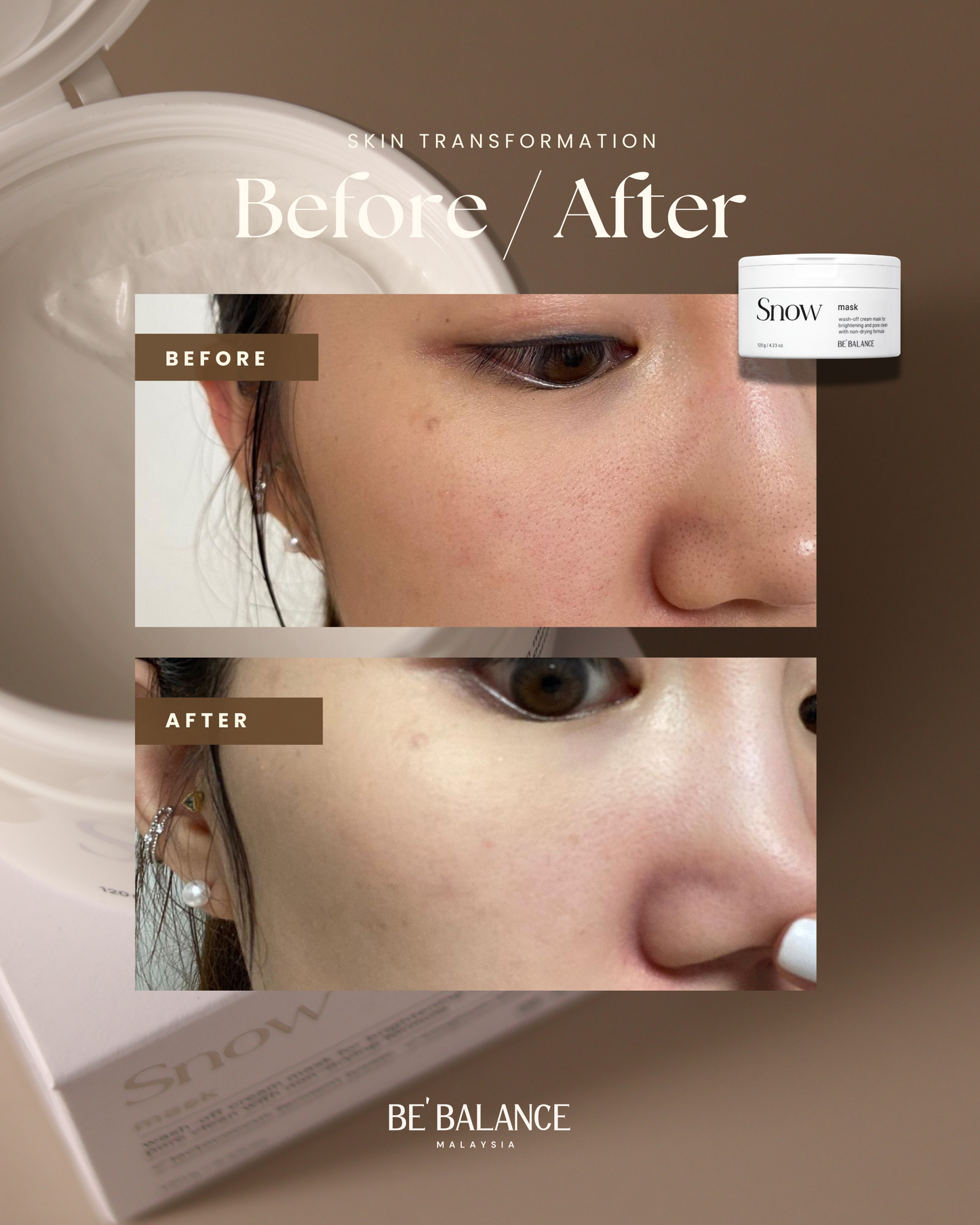 Snow Cream Mask x 2 Boxes (Yi Wen Group Buy) - Be Balance Malaysia
