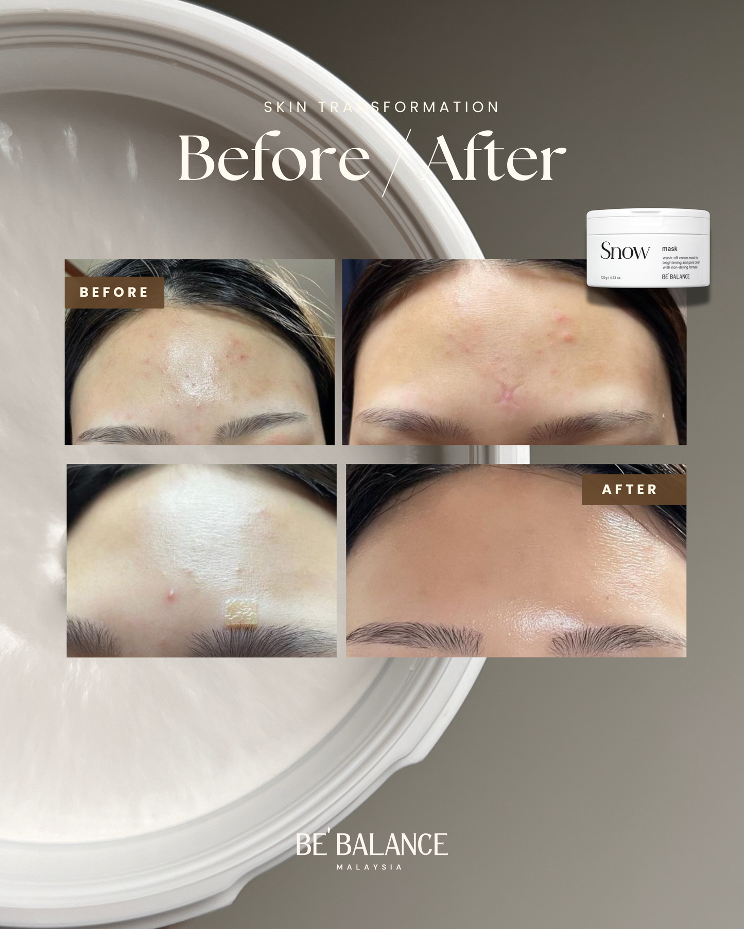 Snow Cream Mask x 2 Boxes (Yi Wen Group Buy) - Be Balance Malaysia