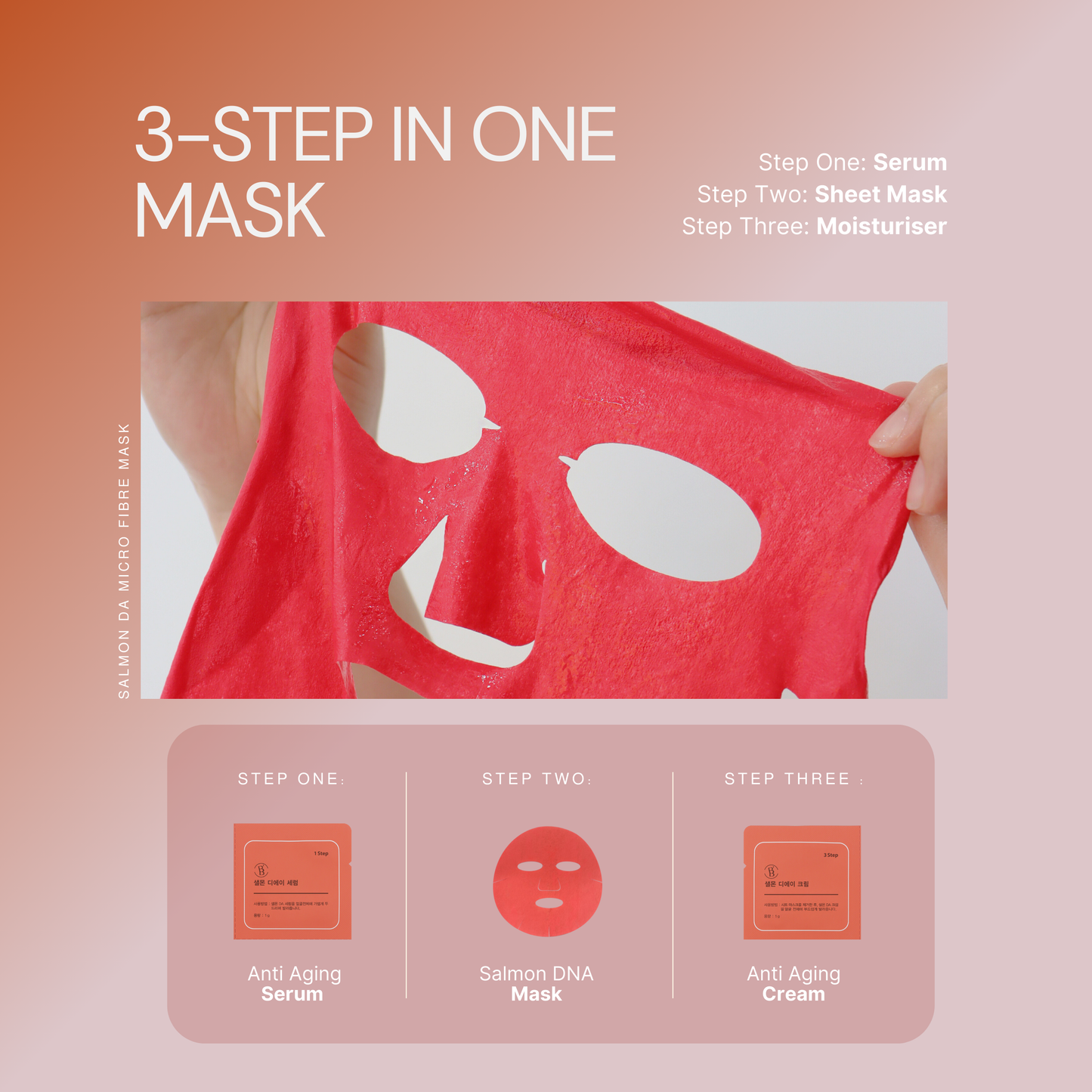 SALMON DA Microfiber Sheet Mask - Be Balance Malaysia