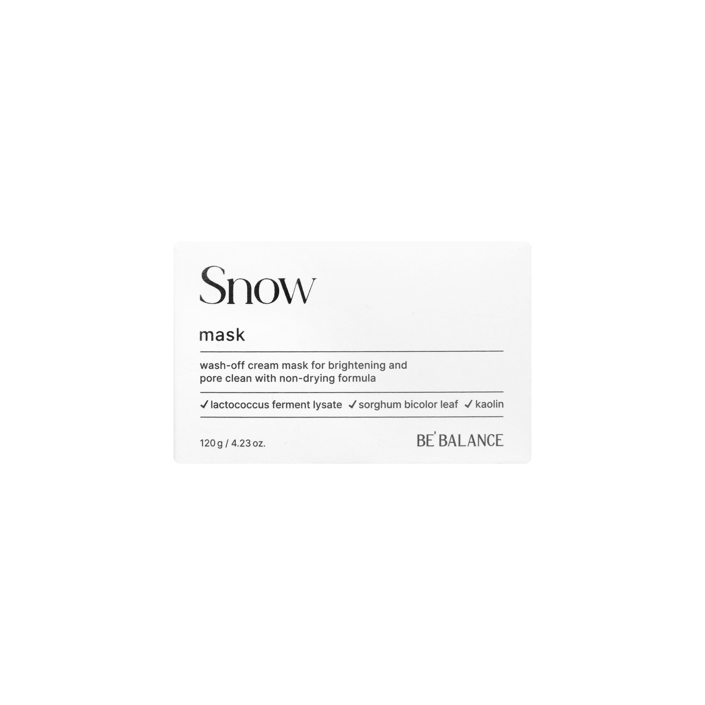 Snow Cream Mask - Be Balance Malaysia