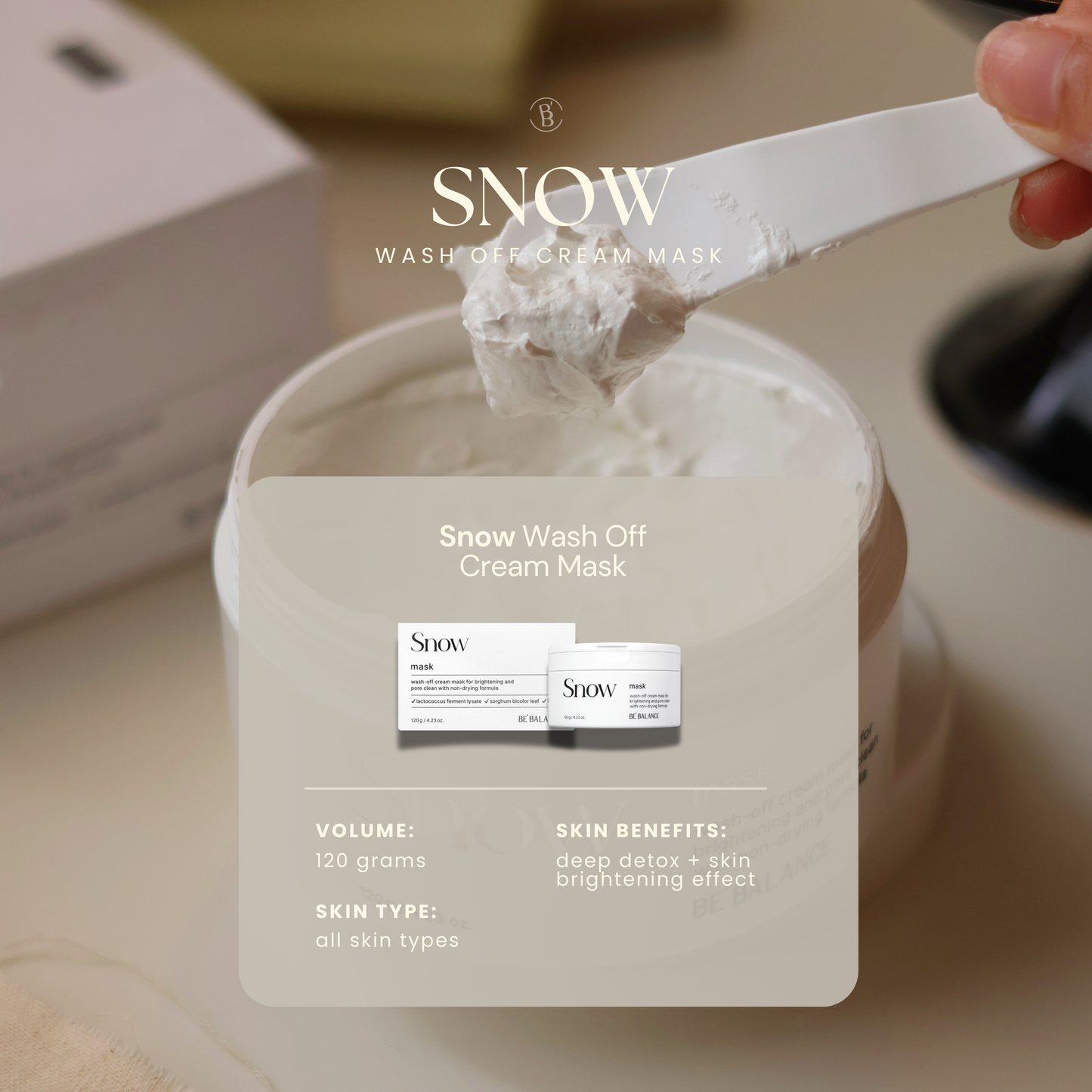 Snow Cream Mask - Be Balance Malaysia