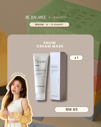 1 x Snow Cream Mask  (YIWEN'S PICK) - Be Balance Malaysia