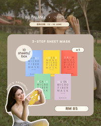 [𝟏 𝐁𝐨𝐱] 3-Step Microfiber Sheet Mask - 10 Sheets (JESSC's PICK) - Be Balance Malaysia