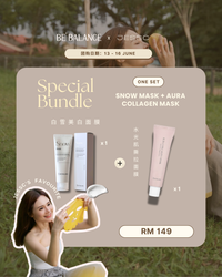 Bundle of 2 - Snow Mask + Aura Collagen Mask  (JESSC's PICK) - Be Balance Malaysia