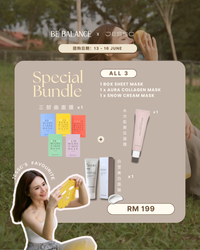 Bundle of 3 - Sheet Mask + Aura Collagen Mask + Snow Mask (JESSC's PICK) - Be Balance Malaysia